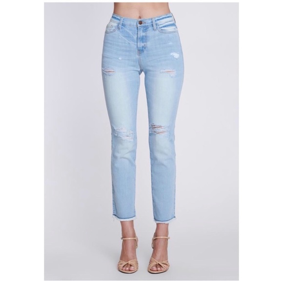 Light Vintage Wash Cropped Ankle Slim Jeans - Picture 3 of 8